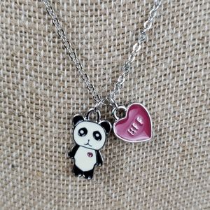 Panda BFF Necklace Silver Tone